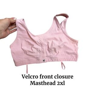 Masthead Pink Velcro Front Closure Bra - Post Mastectomy 2XL - Recovery Bra